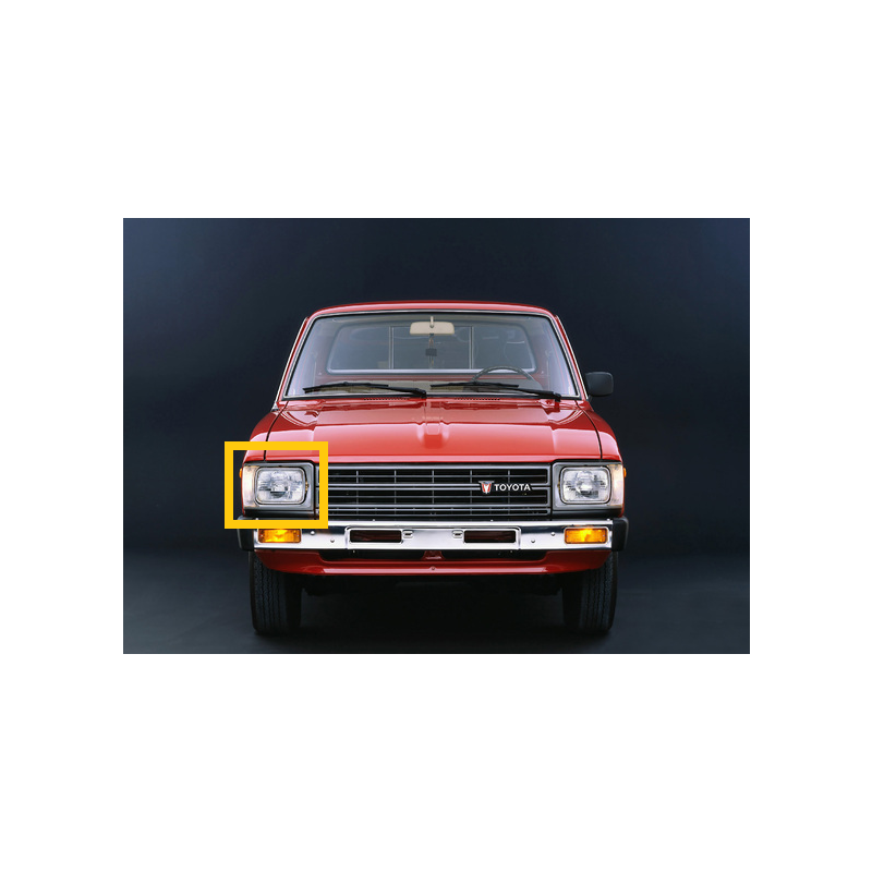 Marco para Luz Derecha Toyota 1979-1983 2WD/4WD Cromada con Luz
