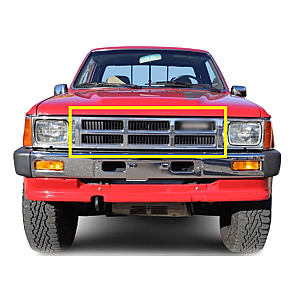 Persiana Cromada Negro Toyota 1984-1986 4WD