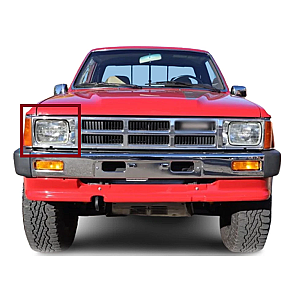 Marco para Luz Derecha Toyota 1984-1986 4WD Cromada
