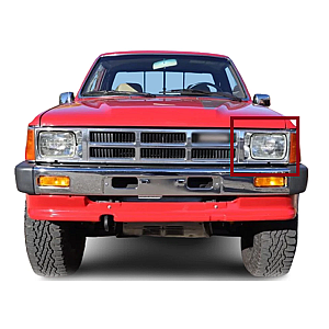 Marco para Luz Izquierda Toyota 1984-1986 4WD Cromada