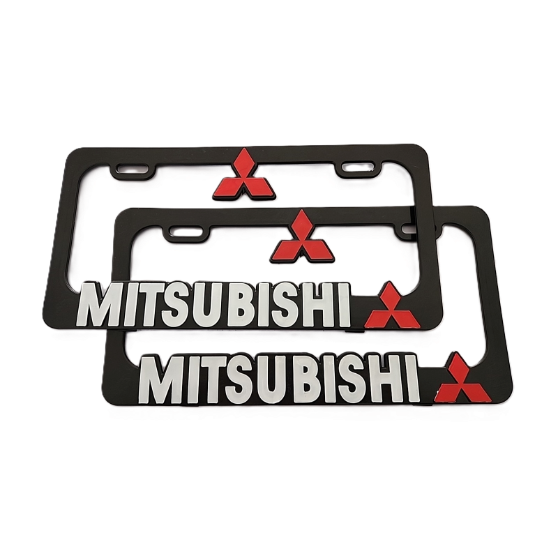 Porta placas MITSUBISHI 3D para Auto 2 pcs