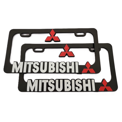 Porta placas MITSUBISHI 3D para Auto 2 pcs