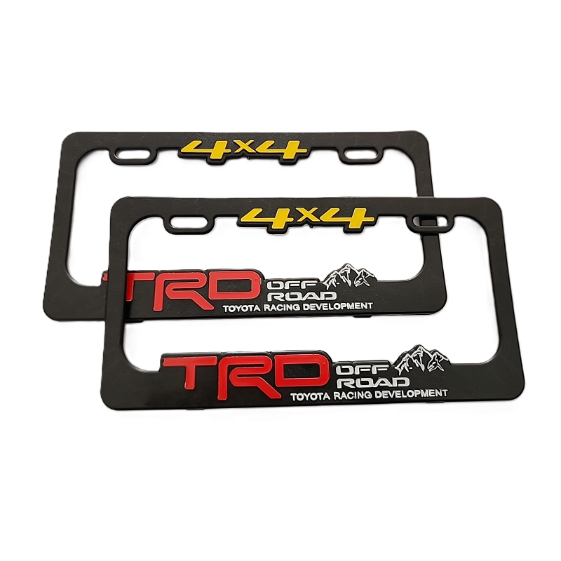 Porta placas TRD 4X4 3D para Auto 2 pcs