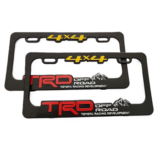 Porta placas TRD 4X4 3D para Auto 2 pcs