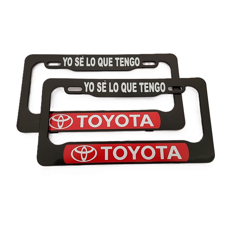 Porta placas YO SE LO QUE TENGO para Auto 2 pcs