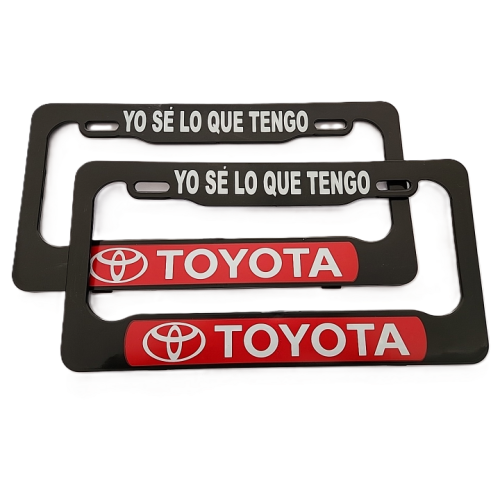 Porta placas YO SE LO QUE TENGO para Auto 2 pcs