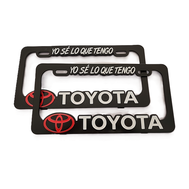 Porta placas YO SE LO QUE TENGO 3D para Auto 2 pcs