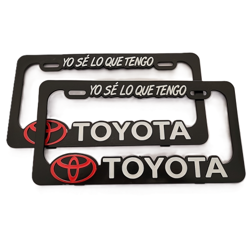 Porta placas YO SE LO QUE TENGO 3D para Auto 2 pcs