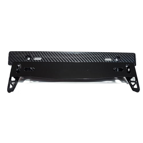  Porta placa ajustable fibra de carbon negro