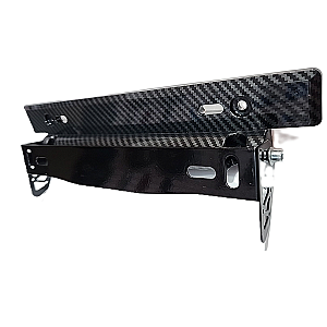  Porta placa ajustable fibra de carbon negro