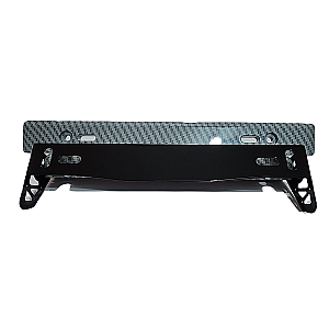  Porta placa ajustable fibra de carbon Gris