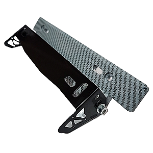  Porta placa ajustable fibra de carbon Gris