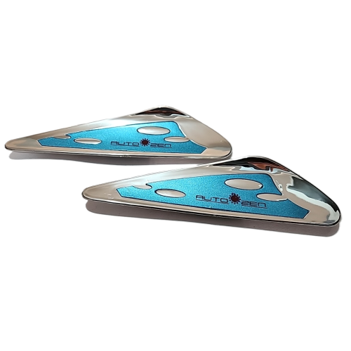 DEFLECTOR PLUMILLA CROMO/AZUL