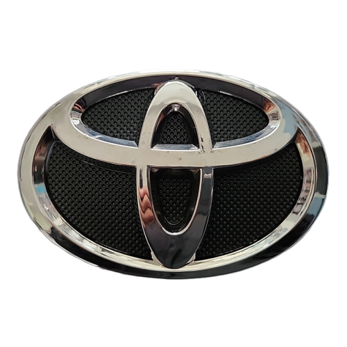 Emblema Toyota negro punteado 9.5x14 cm