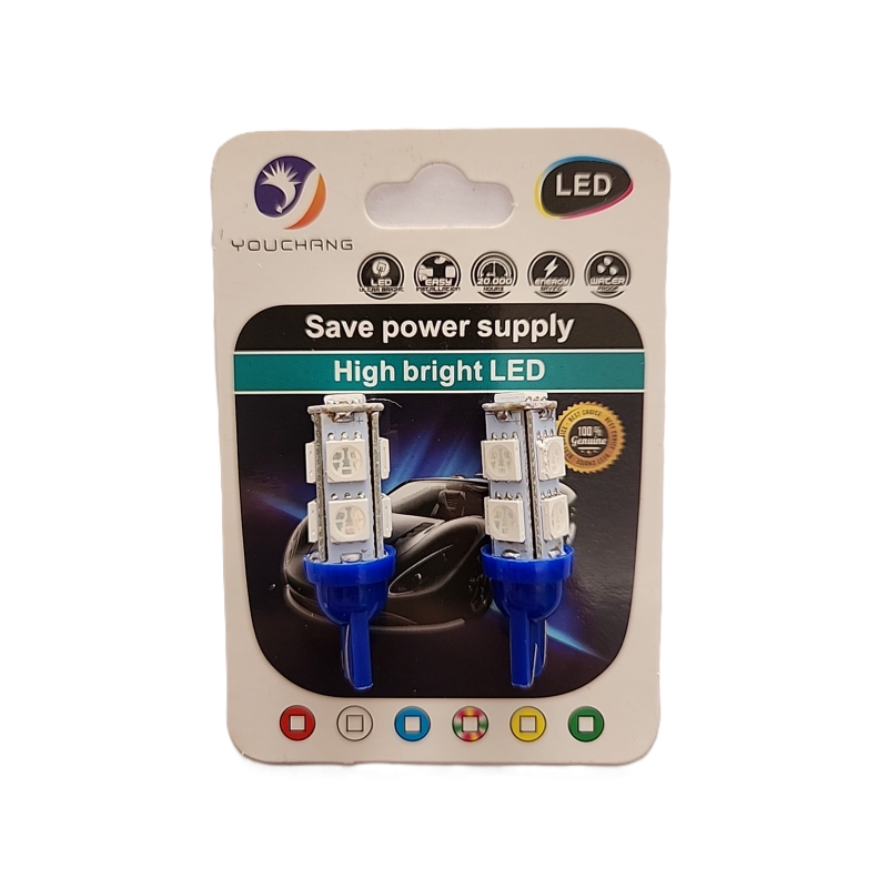 LUZ MEDIA 9 LEDS AZUL