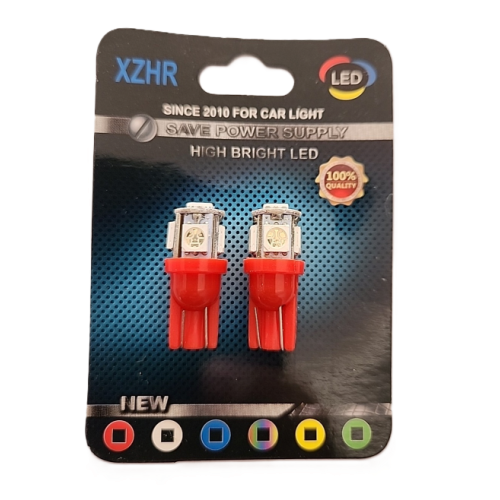 LUZ MEDIA 5 LEDS ROJO