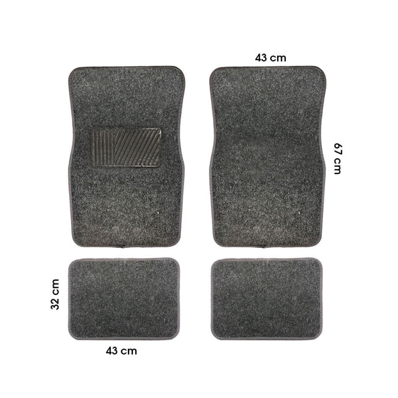 Alfombra afelpada Gris Negro
