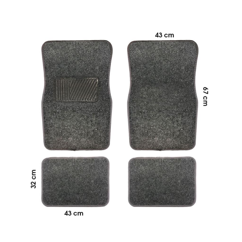Alfombra afelpada Gris Negro