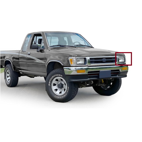 Marco para Luz Lateral Izquierda Cromada/Negro Hilux 1992-1995 4WD