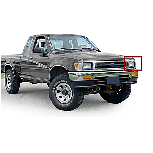 Marco para Luz Lateral Izquierda Cromada/Negro Hilux 1992-1995 4WD