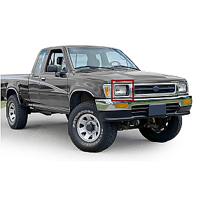 Marco para Luz Lateral Derecha Cromada/Negro Hilux 1992-1995 4WD