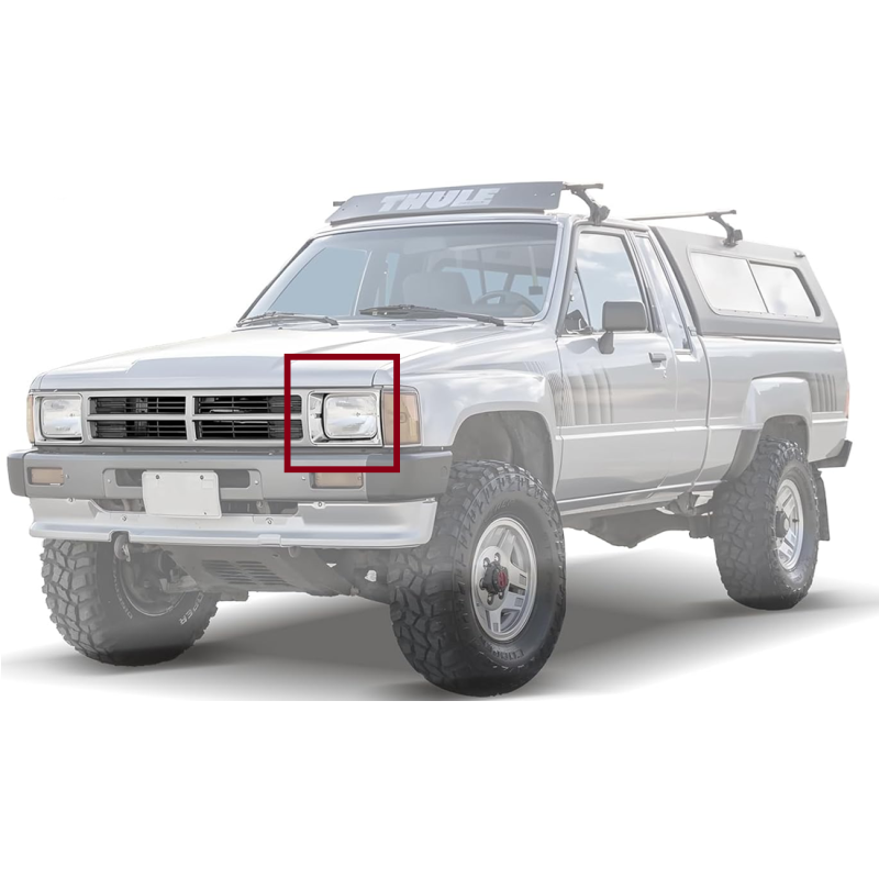 Marco para Luz Izquierda Toyota 1987-1989 4WD Cromada
